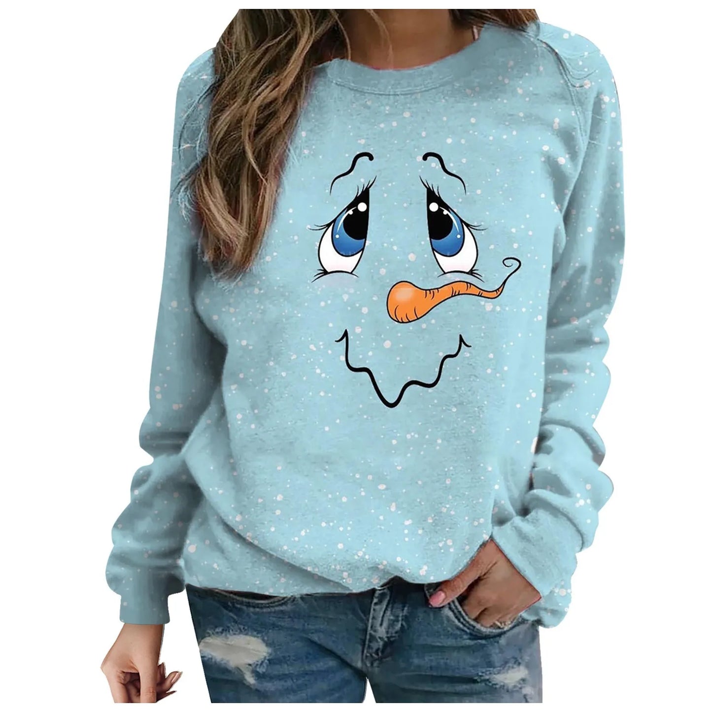 Casual Printed Round-Neck Sweatshirt