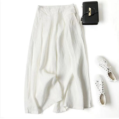 Art Ease Cotton Linen Wide Leg Pants