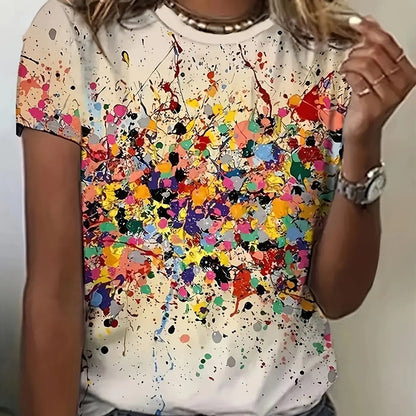 Elegant Floral Slim T-Shirt