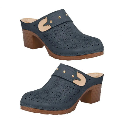 Retro Chic Women's Chunky Heel Sandals