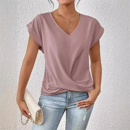Elegant V-Neck Casual Tee