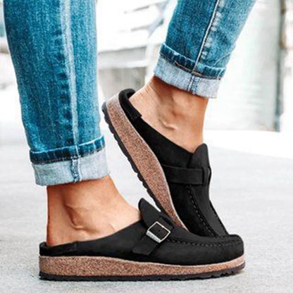 Plus Size Suede Mules