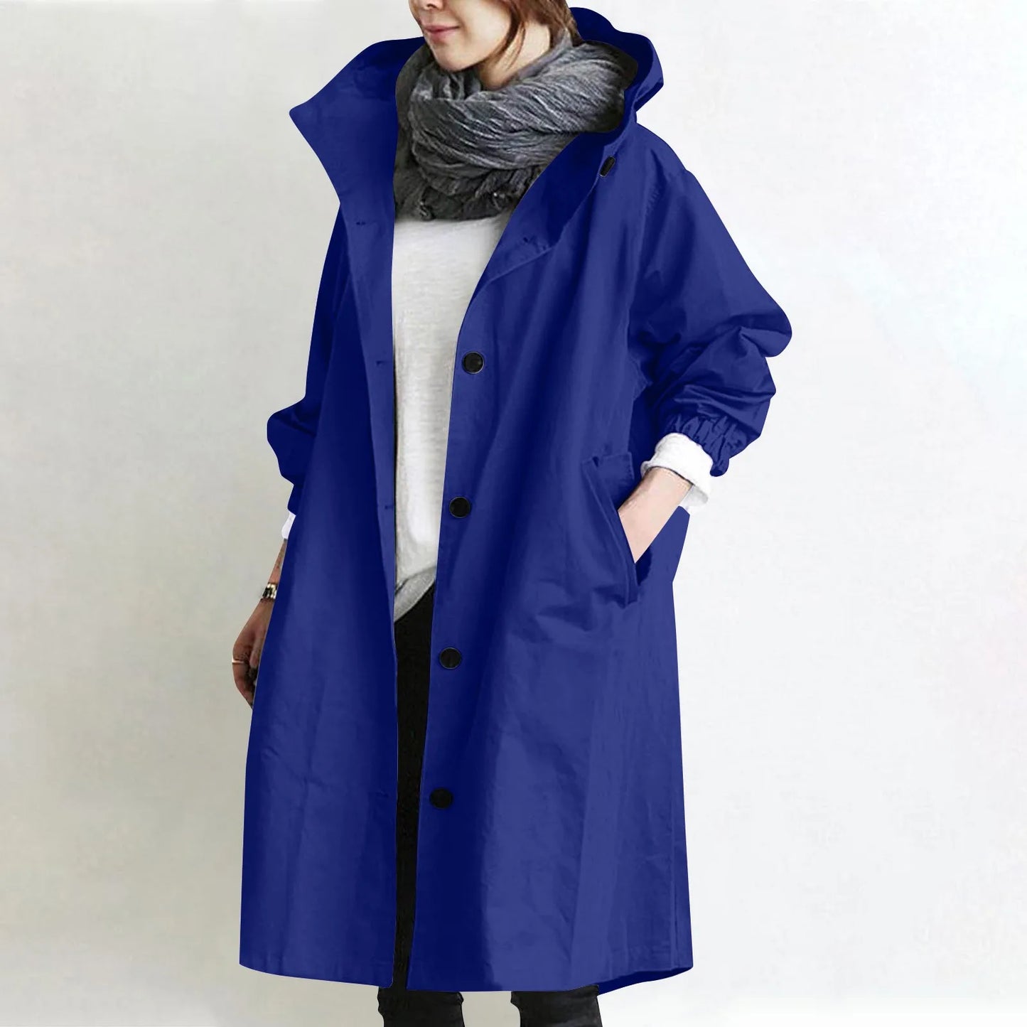 Women’s Long Hooded Trench Coat