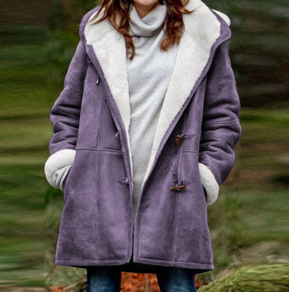 Casual Solid Quilted Hooded Coat