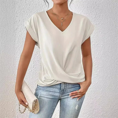 Elegant V-Neck Casual Tee