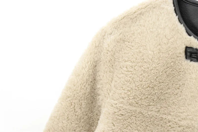 BreezeMuse Casual Crew Neck Jacket