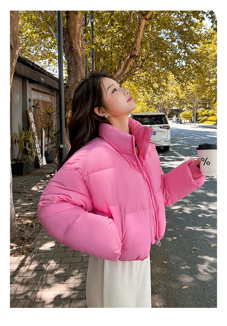 Snow Petal Short Padded Winter Jacket