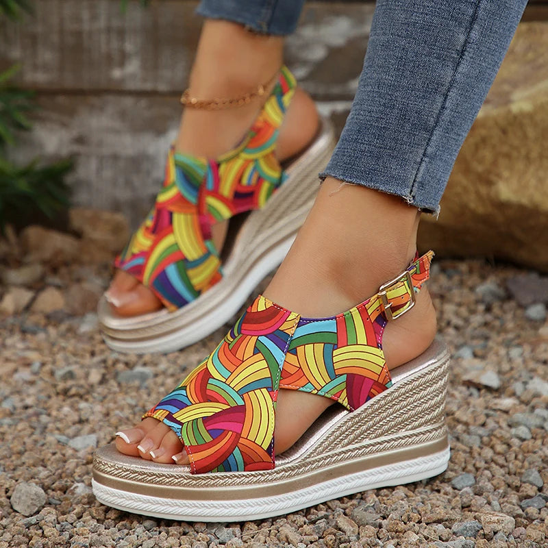 Hemp Rope Wedge Sandals