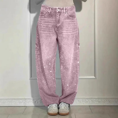 Glimmer High Waist Wide Leg Jeans