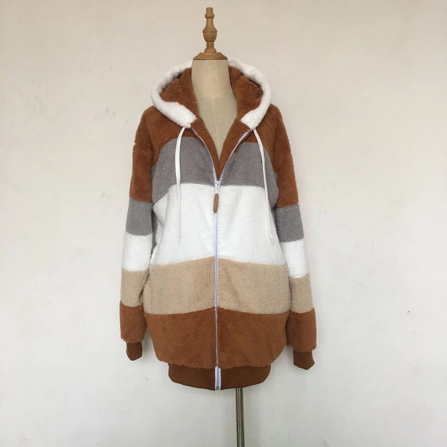 Oversized Plush Hooded Jacket