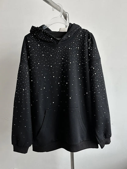 Black Rhinestone Sparkle Hoodie