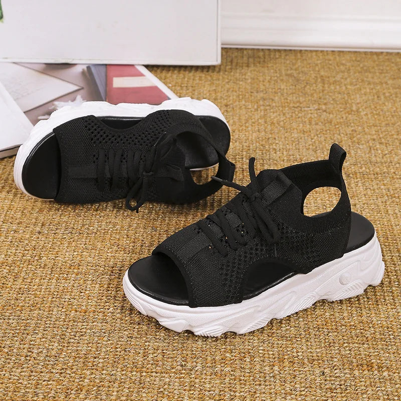Breeze Lift Lace-Up Platform Sandals