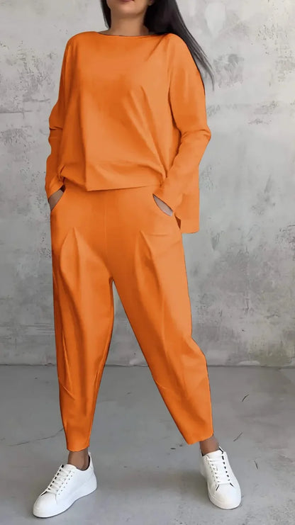 Elegant Two-Piece Casual Pant Set