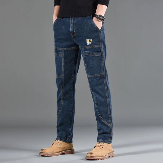 Street Flex Six-Pocket Print Jeans