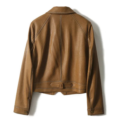 Rebel Gleam Slim Moto Leather Jacket