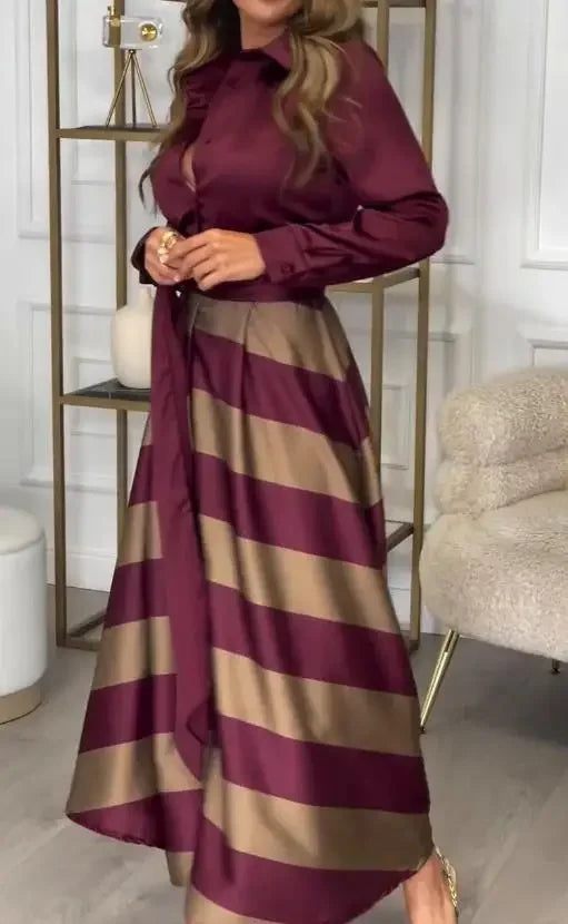 Long Sleeve Striped Dress