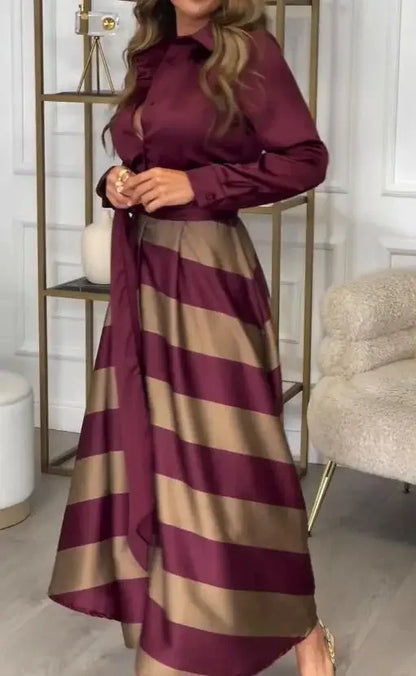 Long Sleeve Striped Dress