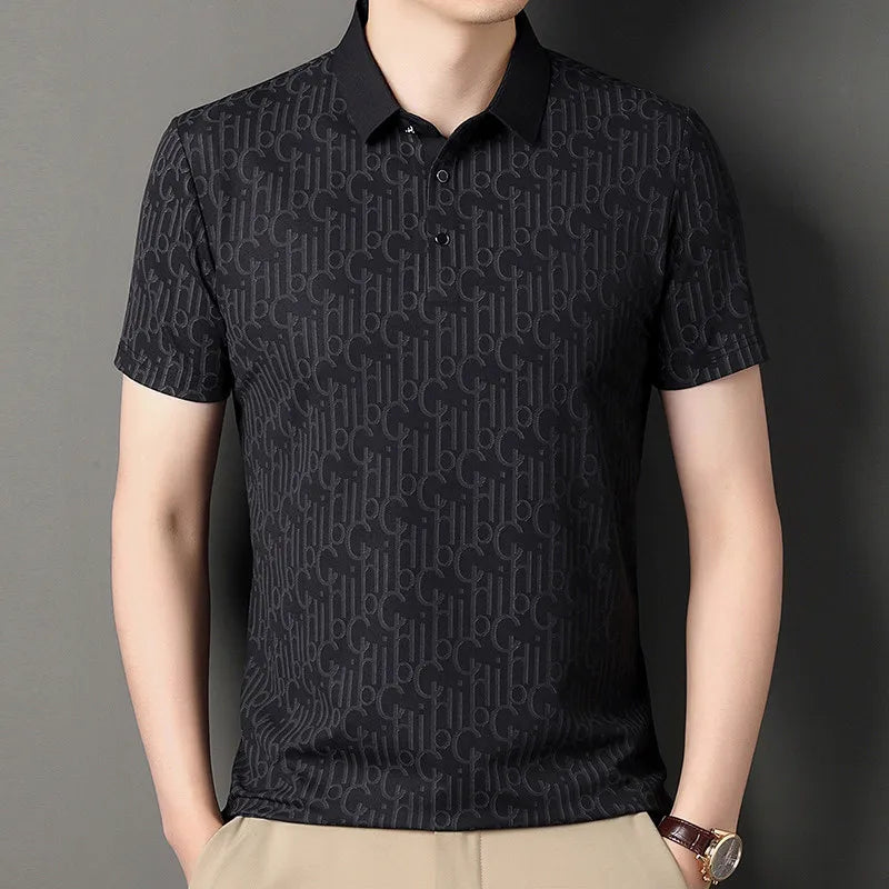 Printed Business Casual Polo