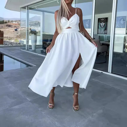 Backless V-Neck Camis Dress