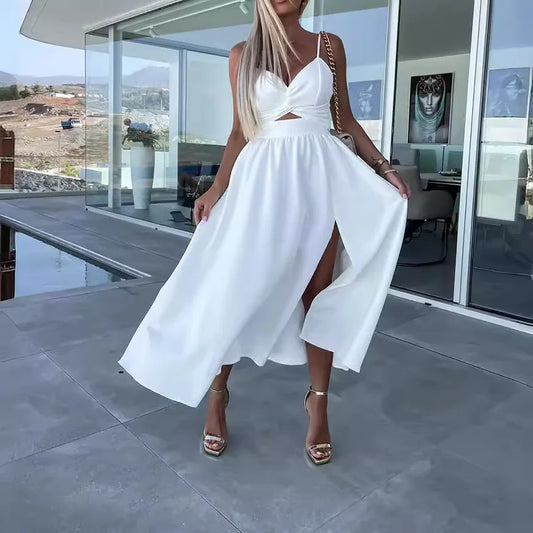 Backless V-Neck Camis Dress