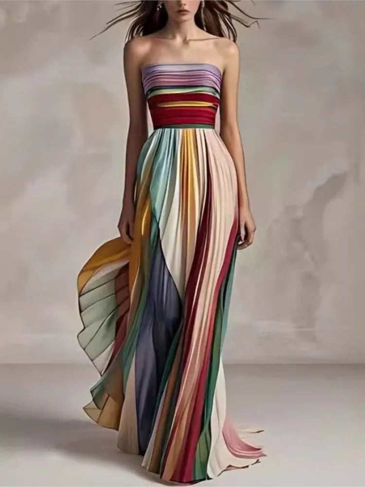 Chic Silk Strapless Ruched Evening Dress