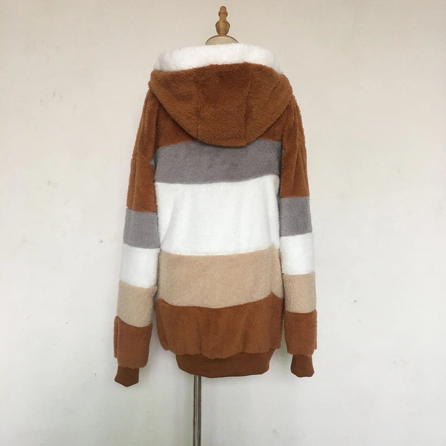 Oversized Plush Hooded Jacket