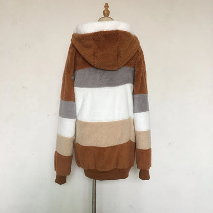 Oversized Plush Hooded Jacket