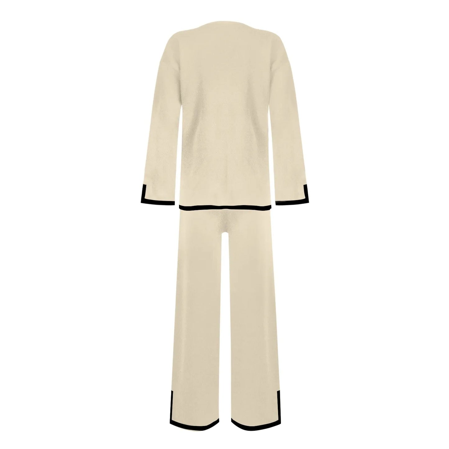 Knitted Women’s Trousers Suit — Two-Piece Set