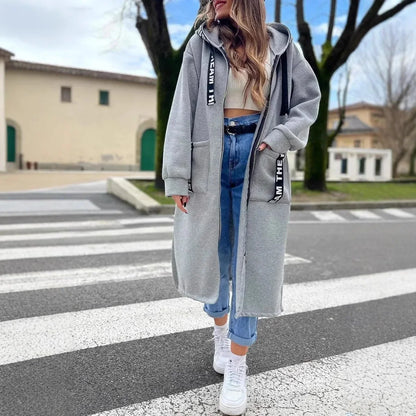 Hooded Zipper Cardigan Coat