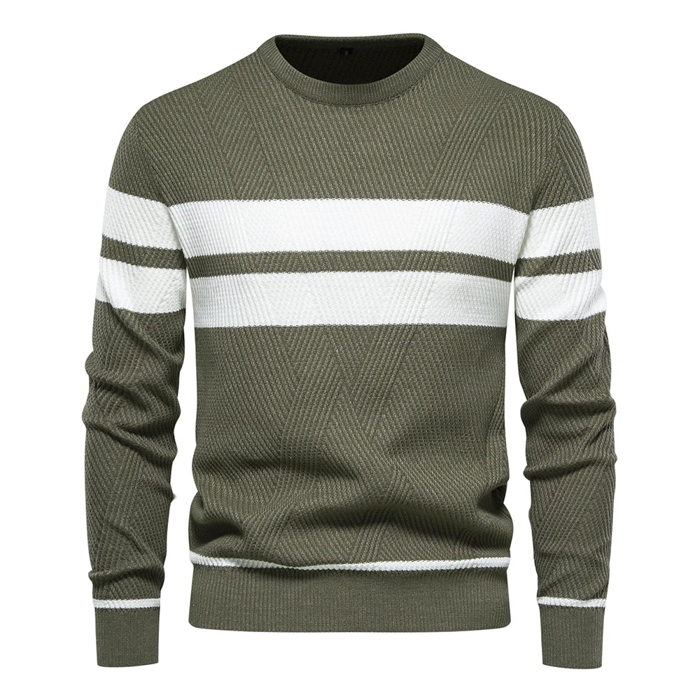 Patchwork Slim Fit Autumn Sweater