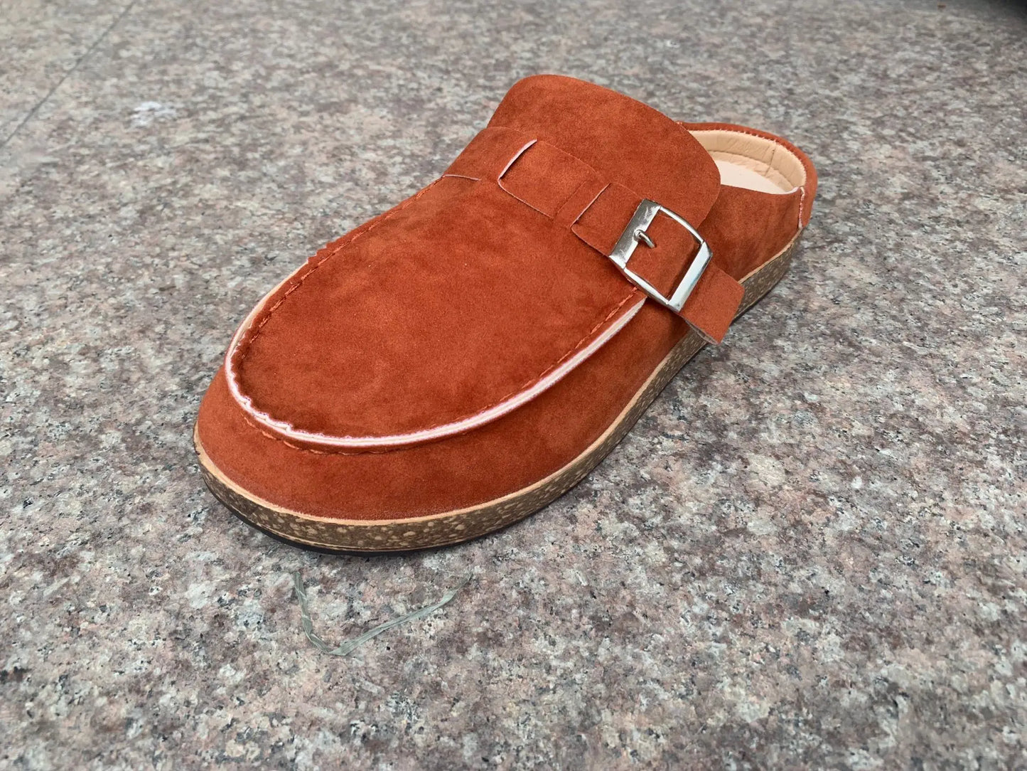 Plus Size Suede Mules