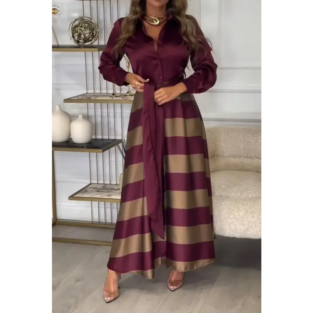 Long Sleeve Striped Dress