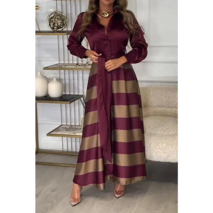 Long Sleeve Striped Dress