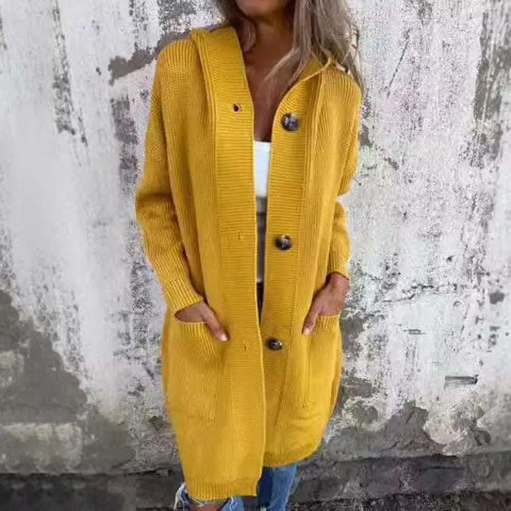 Women's Hooded Knit Sweater Coat