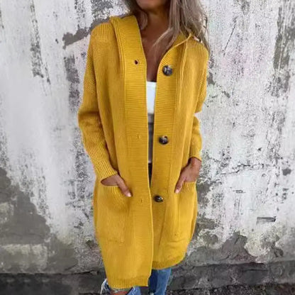 Women's Hooded Knit Sweater Coat