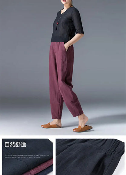 Breezy Ease Cotton Harem Pants