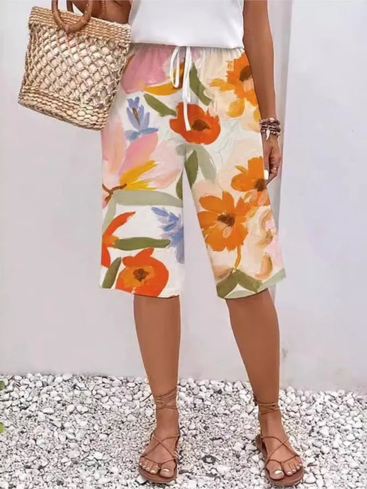 Boho Print Knee-Length Pants