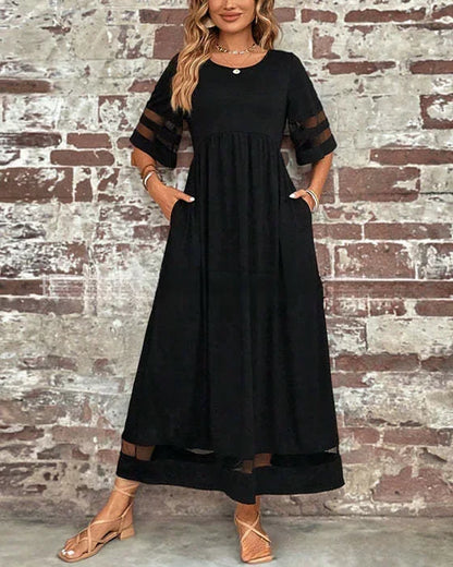 Vintage Mesh Patchwork Summer Dress