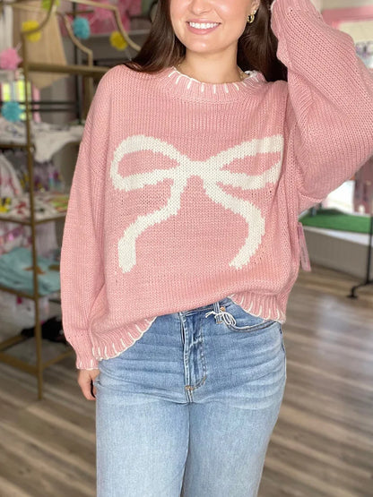 Bloom Bow Knit Pullover