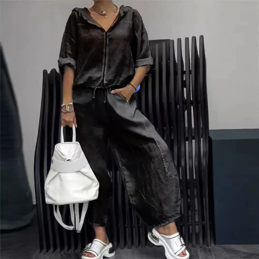 Casual Cotton Linen Two-Piece Set