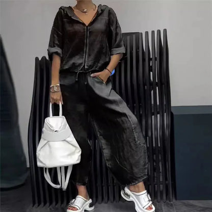 Casual Cotton Linen Two-Piece Set