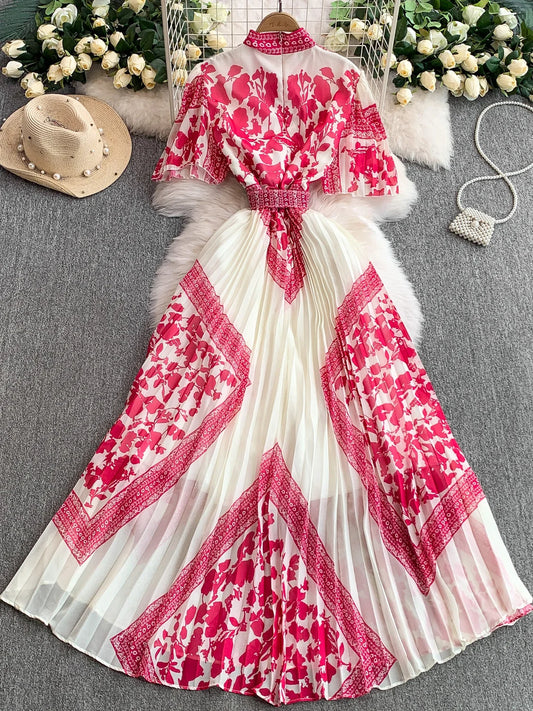 Retro Grace High Waist Midi Dress