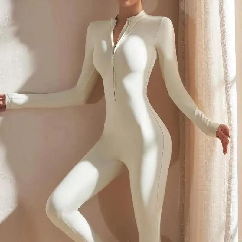 Women's Long-Sleeve Yoga Jumpsuit