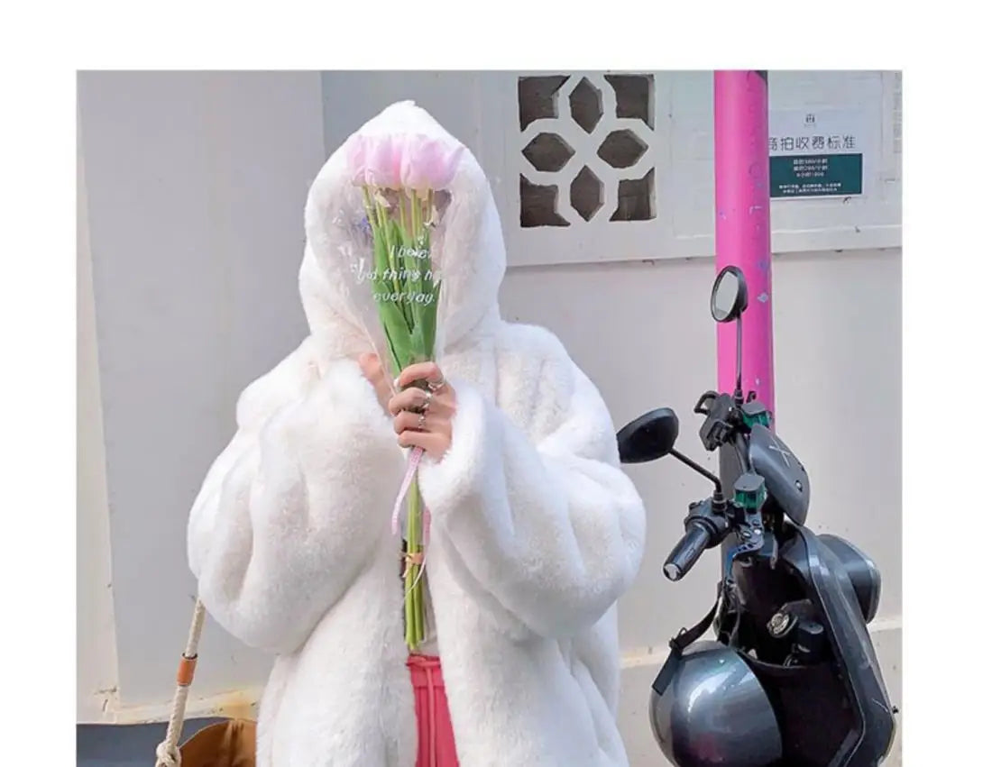 VelvaFur Hooded Plush Sweatshirt