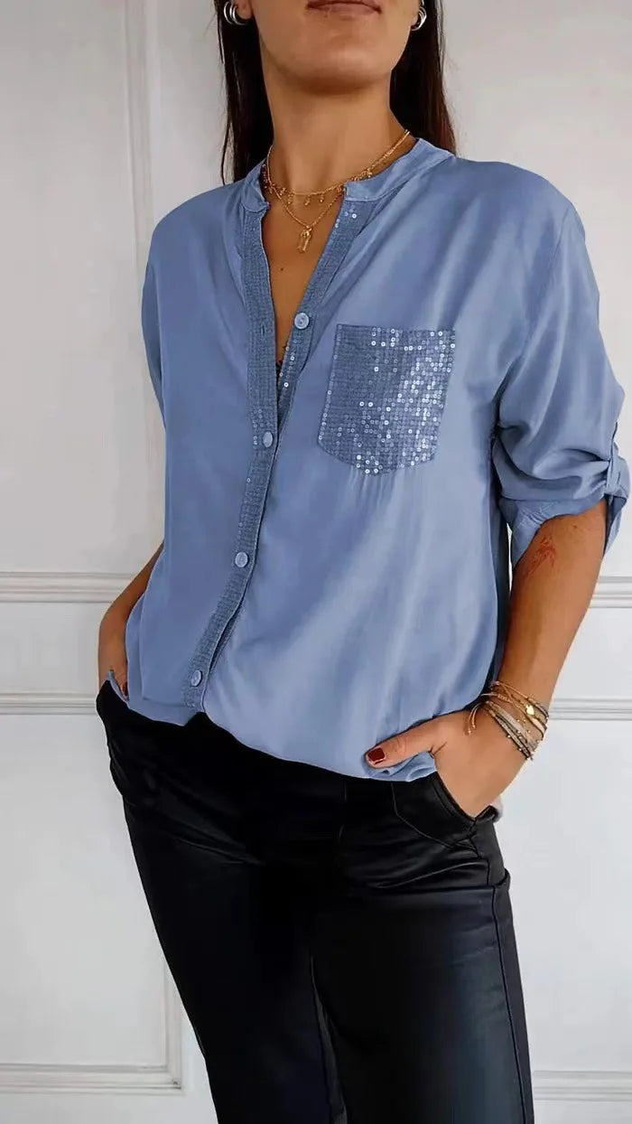 Sequin Beaded Vintage Shirt