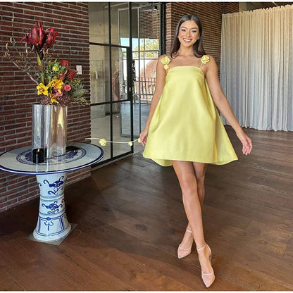 Floral Backless Summer Mini Dress