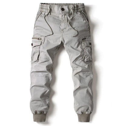 Men’s Elastic Waist Cotton Cargo Pants