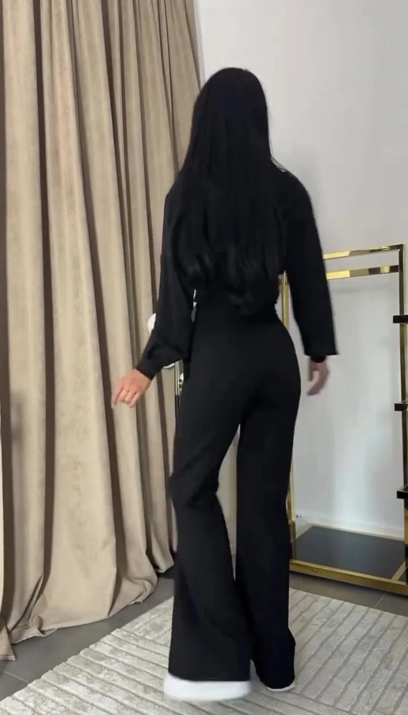 Hooded Zipper Sweatsuit Set