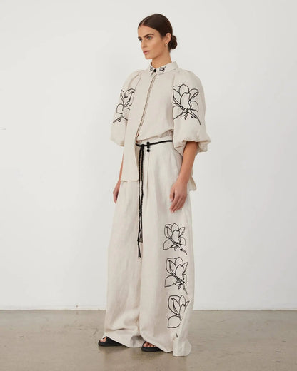 Floral Ease Wide-Leg Set
