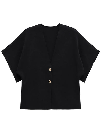 Women’s Short Sleeve Knit Cardigan